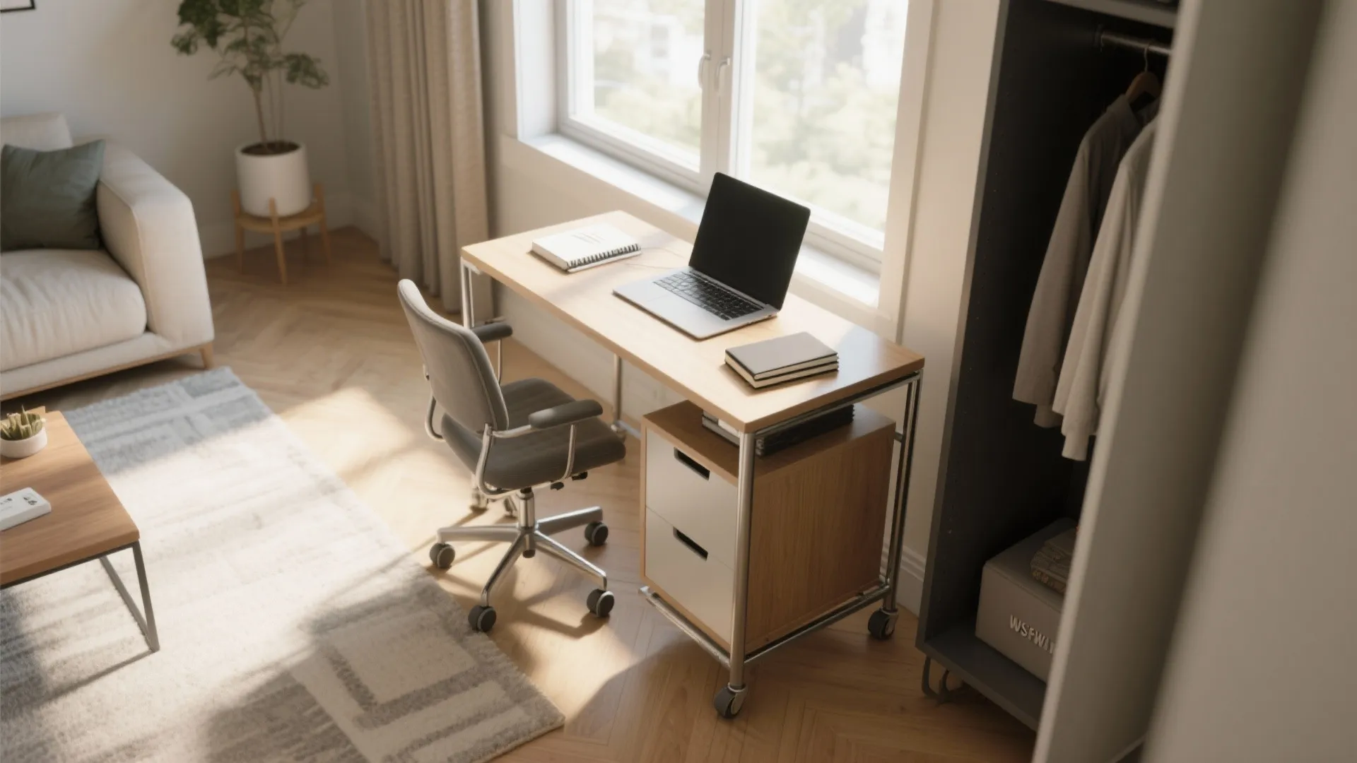 5. Mobile desk cart for ultimate flexibility