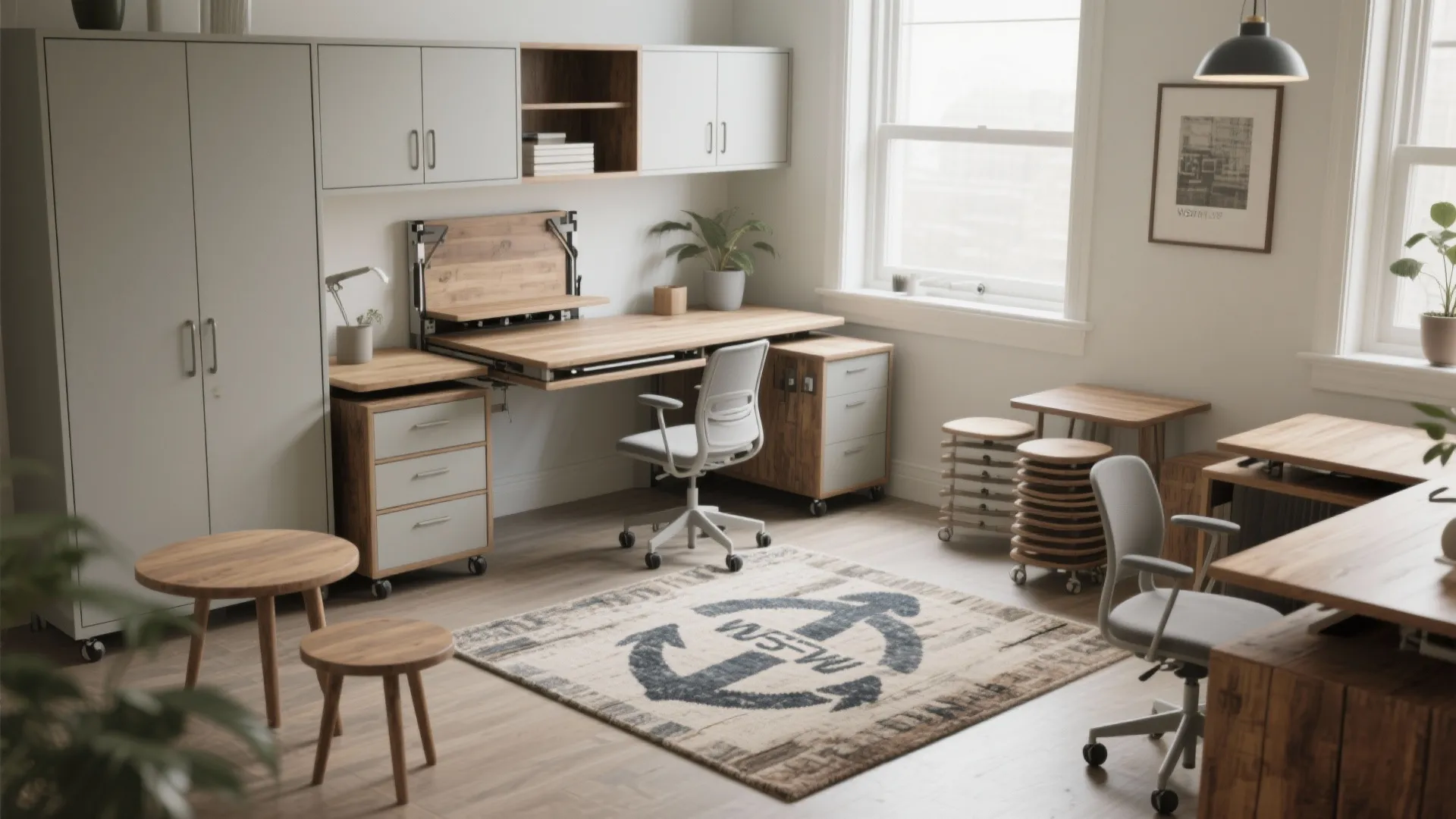 4. Flexible Furniture and Mobile Stations