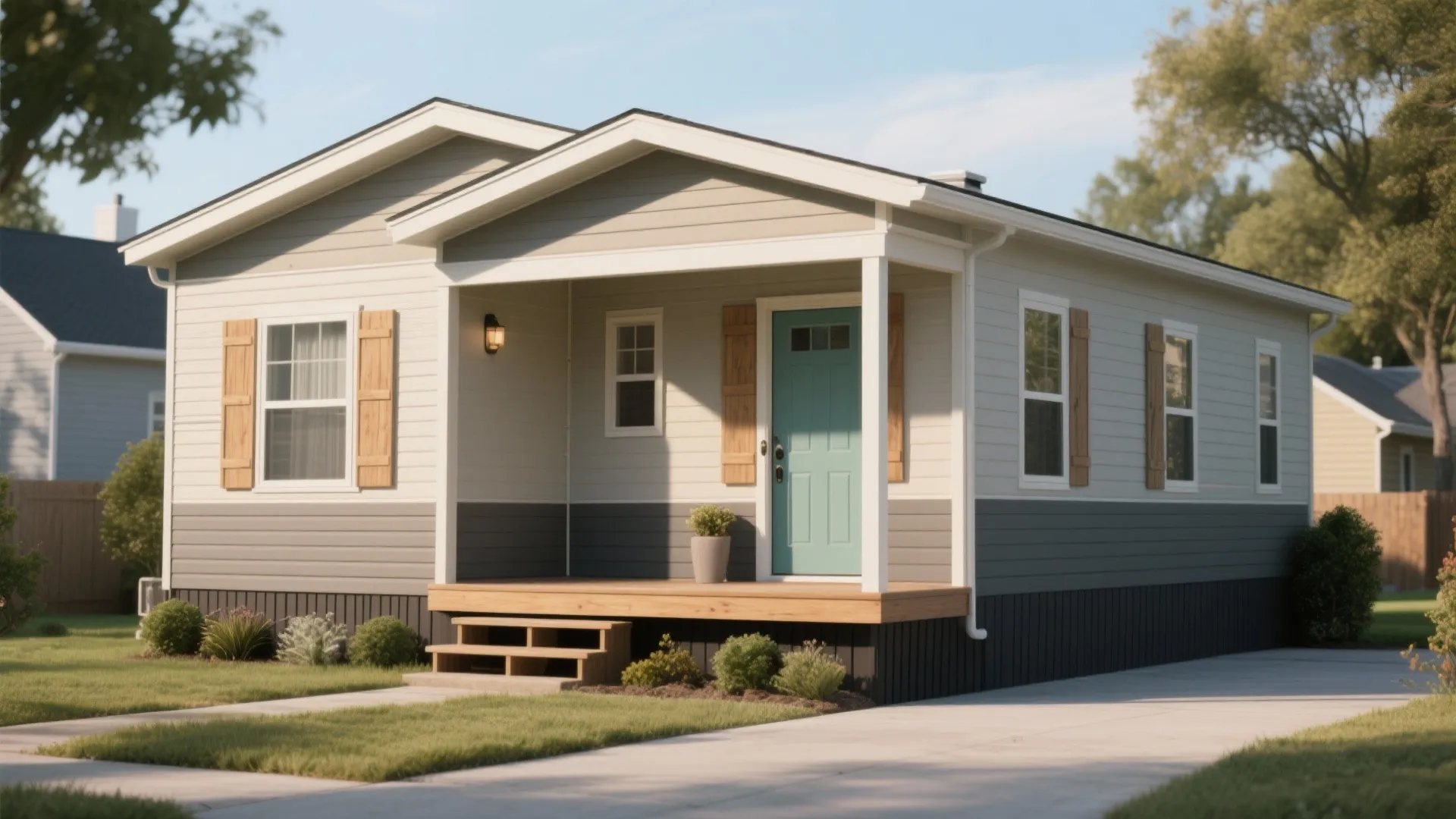 Painting the Outside of a Mobile Home: 5 Ideas: Practical, creative exterior paint ideas for small mobile homes from a seasoned designer