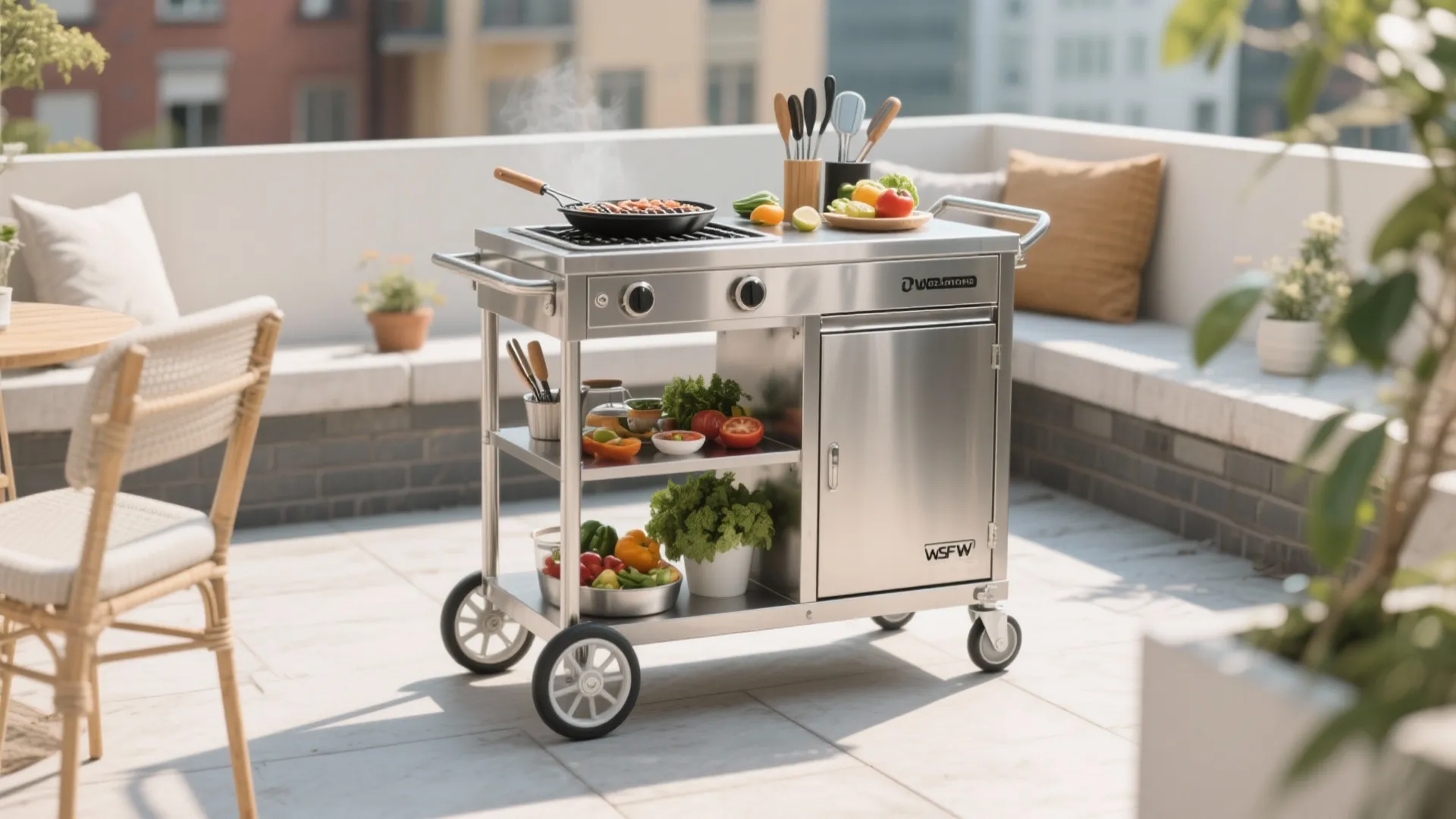 3. Mobile Kitchen Carts