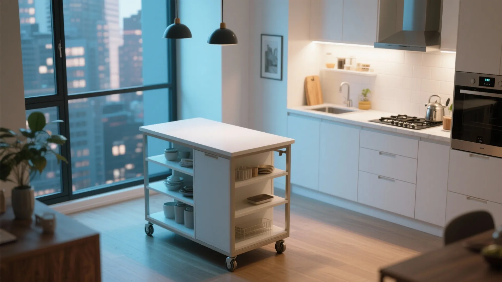 4. Mobile Kitchen Island