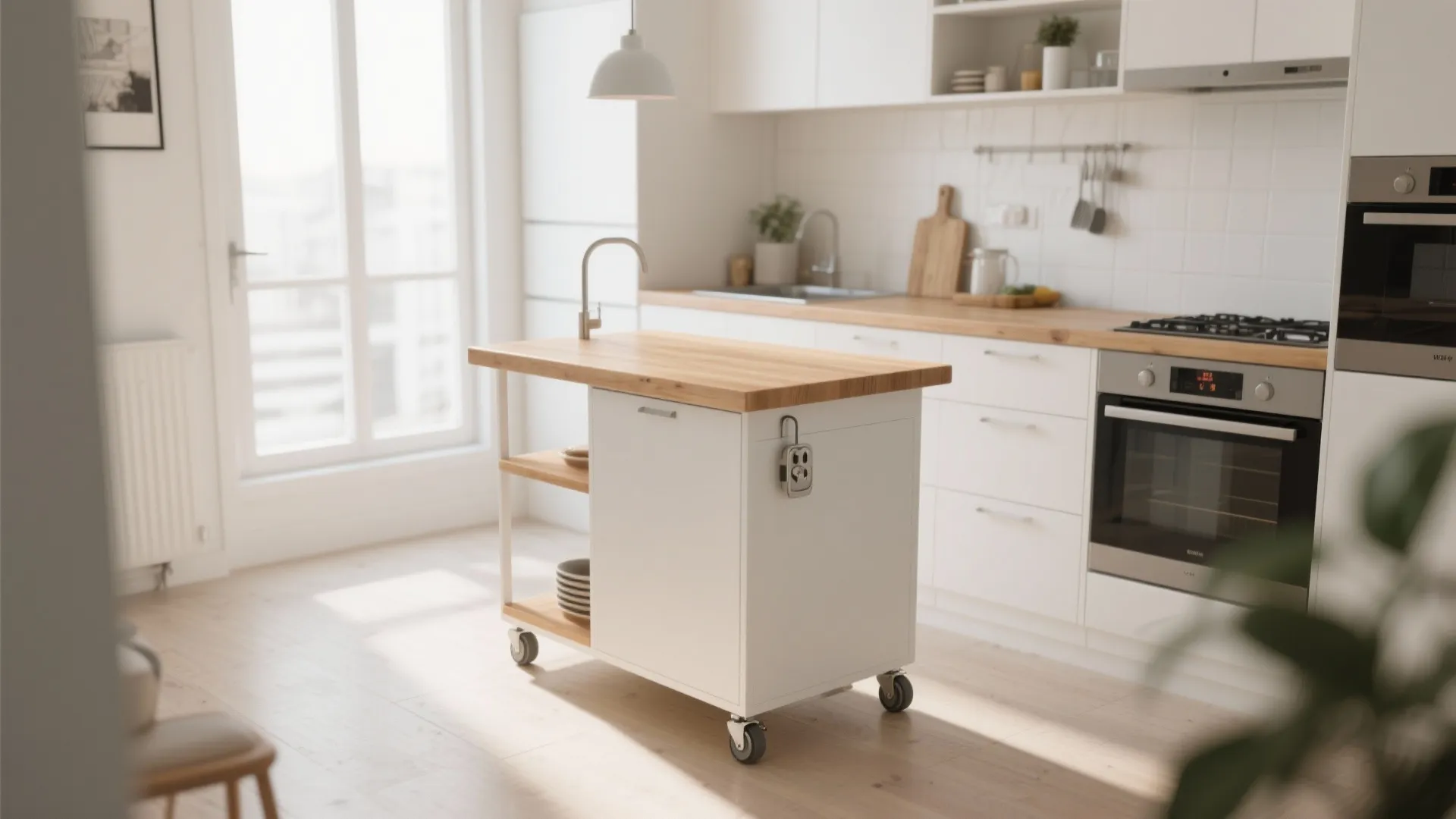 2. Mobile Kitchen Island