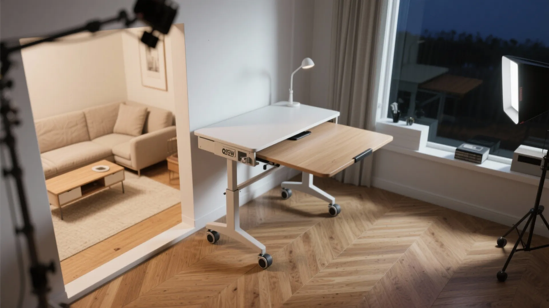 4. Mobile rolling desk or lap-stand solution