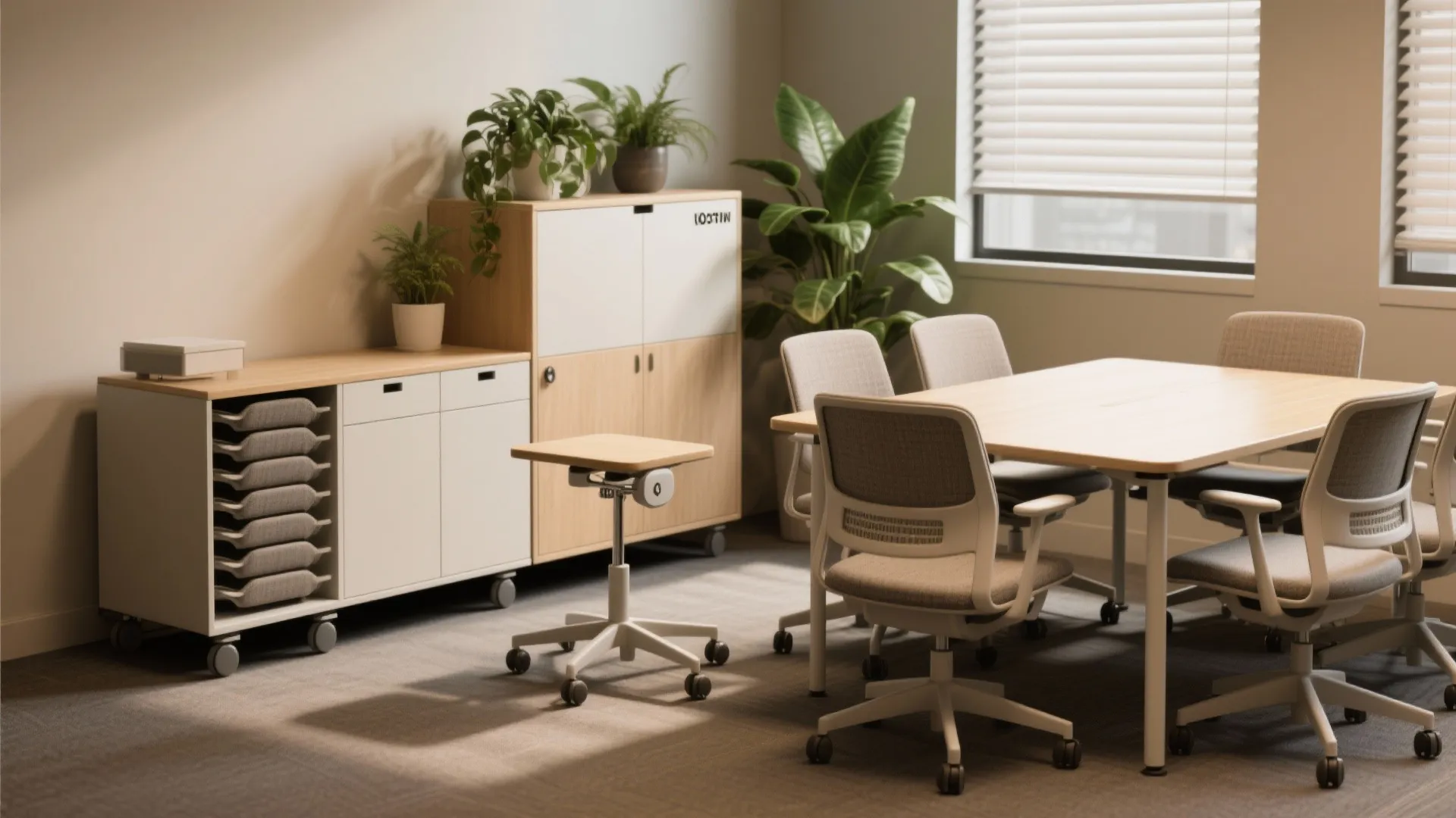 4. Flexible seating and mobile workstations