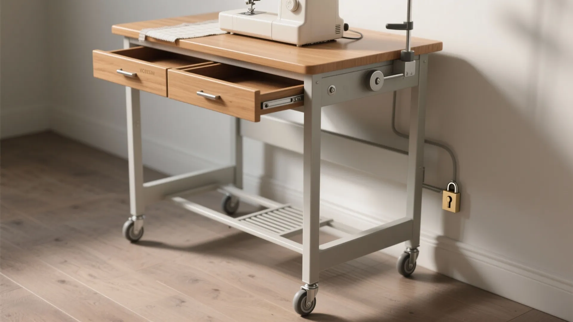 4. Mobile cart with pull-out leaf