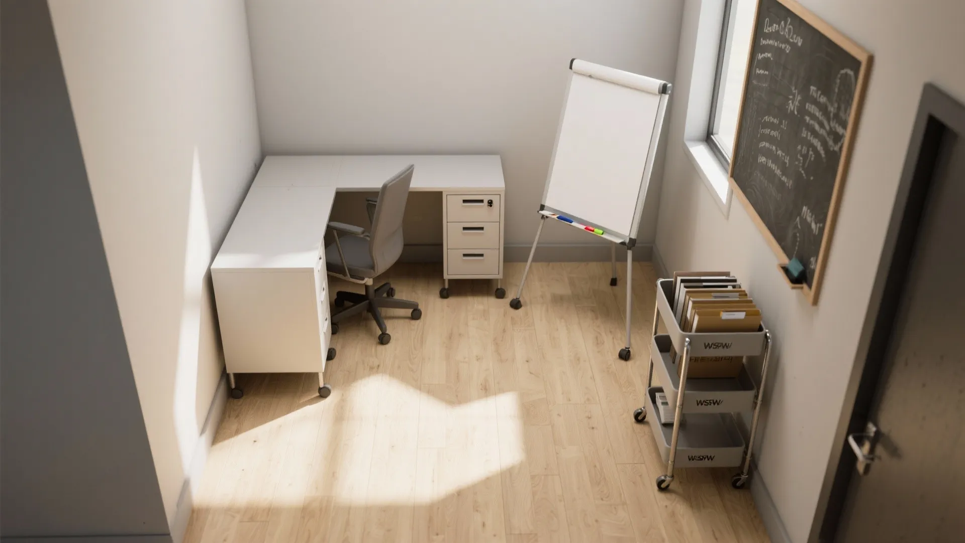 5. Mobile solutions: rolling pedestals and foldaway boards