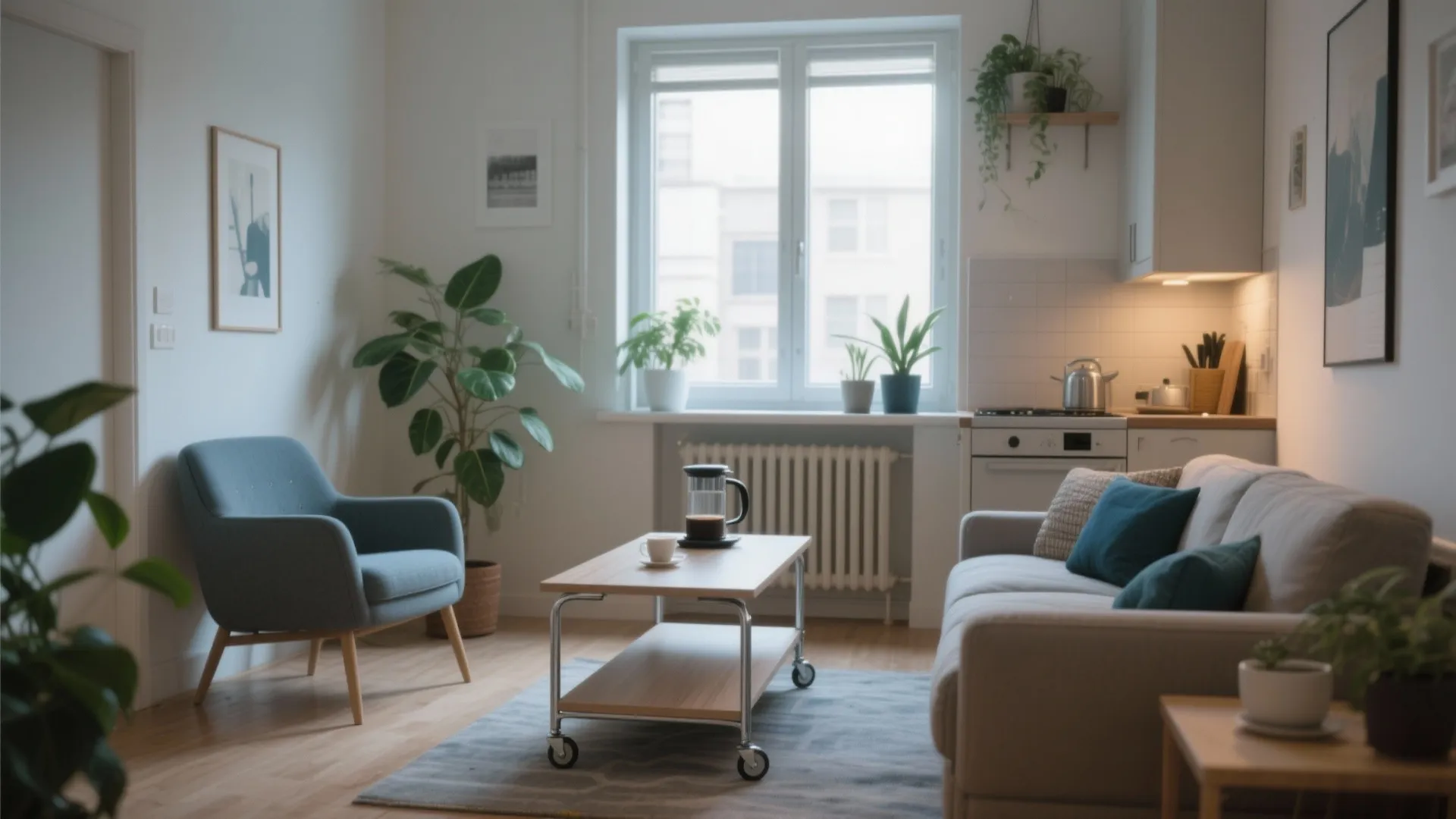 Small Table With Wheels: Space-Saving Design Ideas: 1 Minute to Transform Your Small Space With Mobile Tables