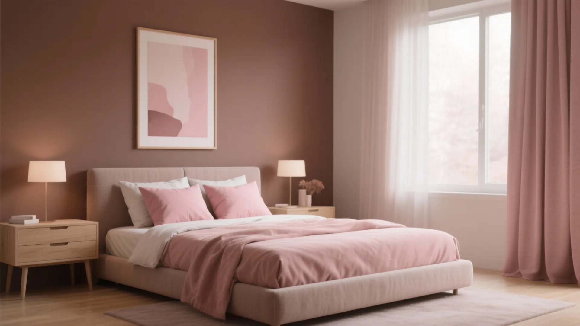 2. Mocha with Blush — Soft, Modern Romance