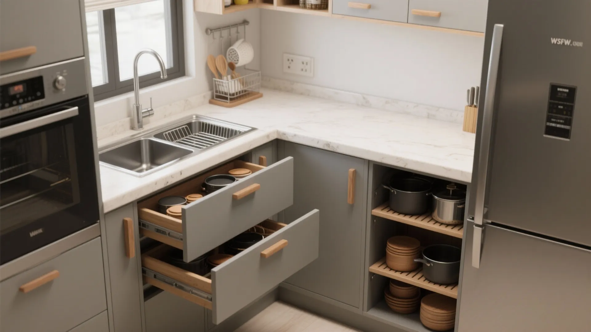 Minimalist Modular Kitchen Storage