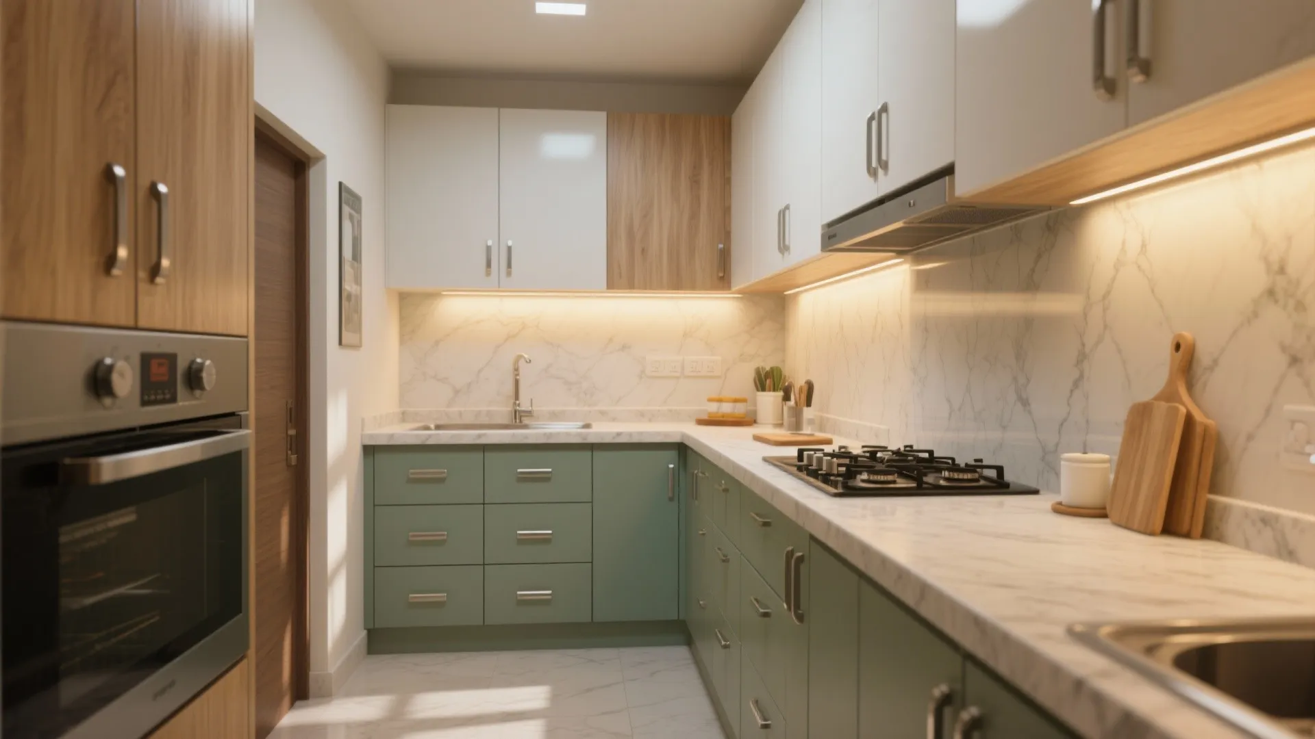 Budget-smart modular kitchen in a 3 BHK