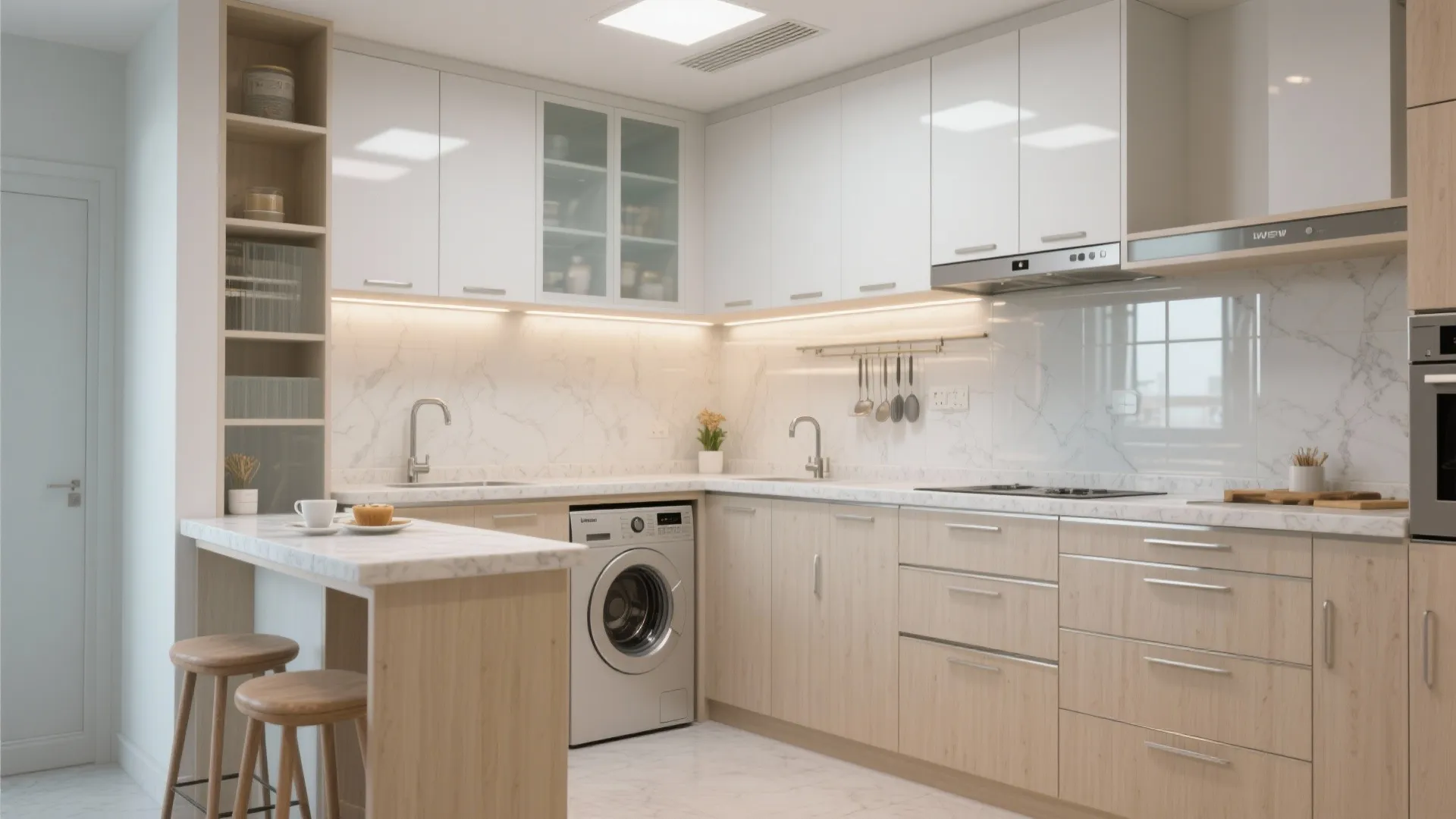 Modular kitchen with utility smarts