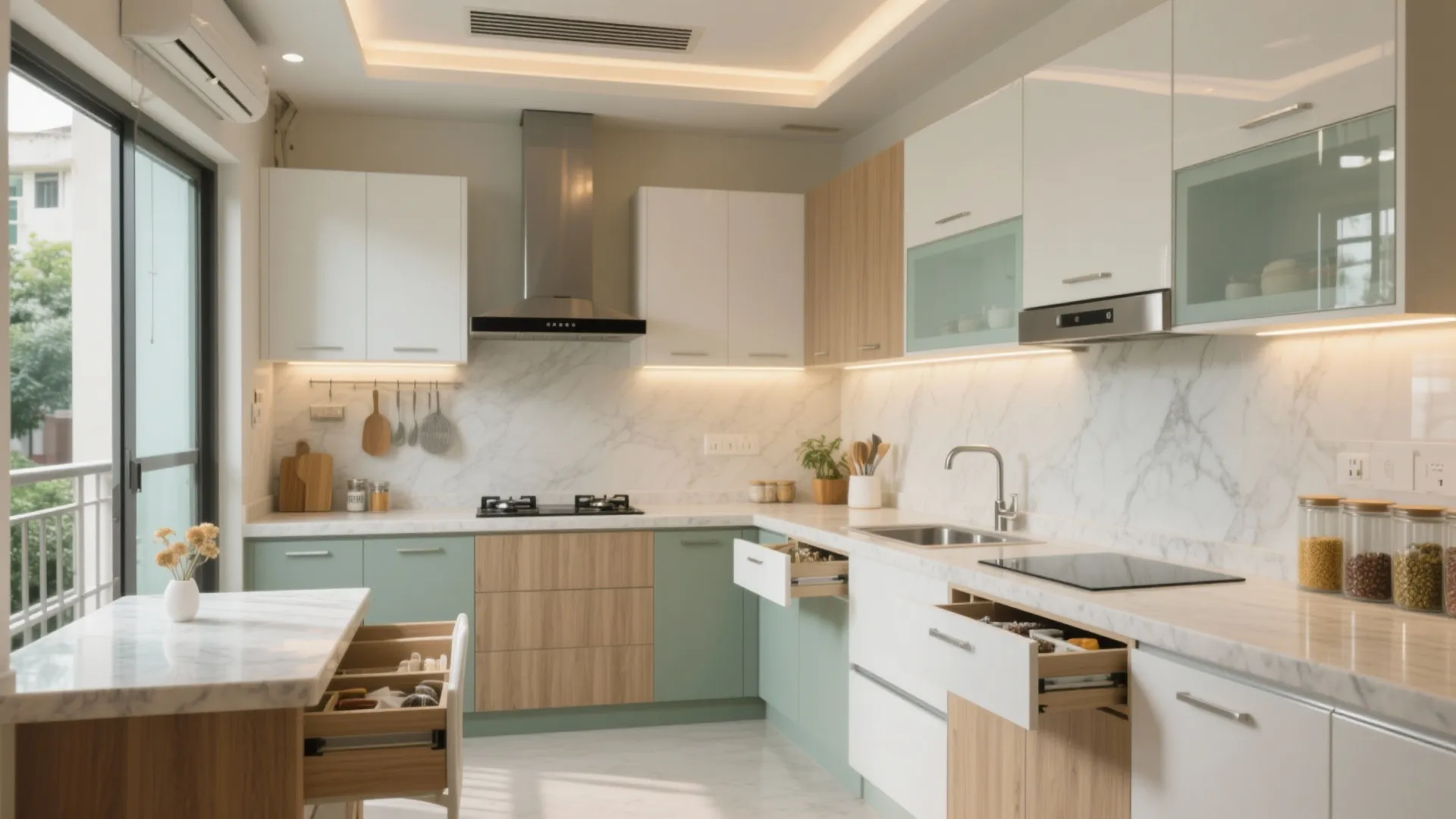 2) A Modular Kitchen That Breathes (And Works Hard)