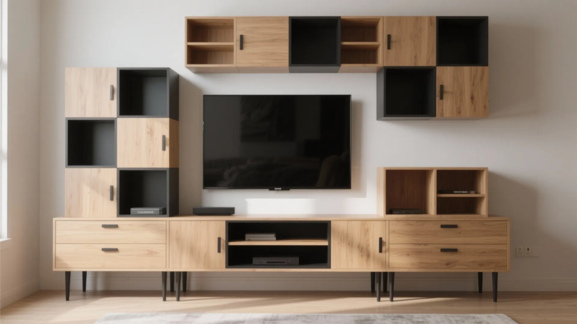 Modular wall unit for renters and evolving needs