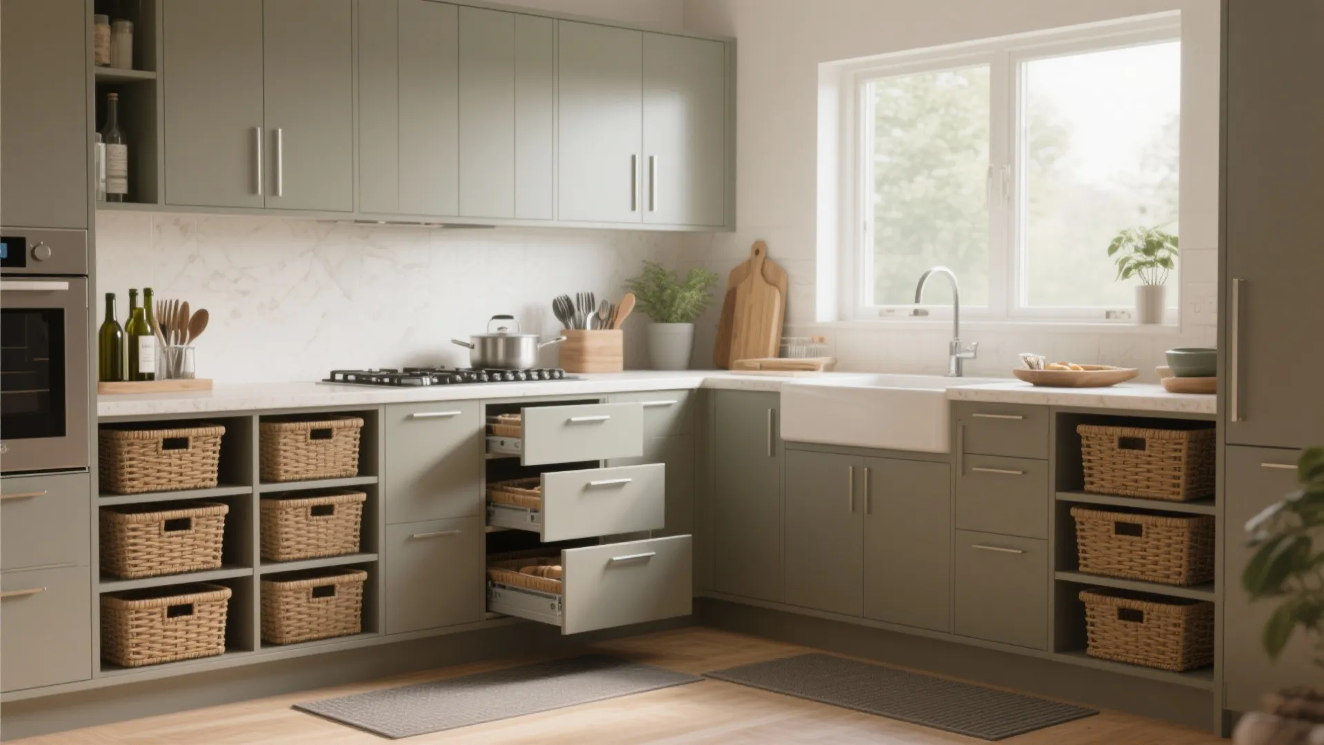 Sleek Kitchen Basket Size Guide for Modern Spaces