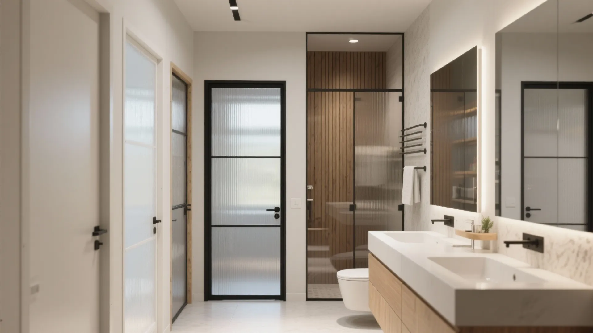 5 Modern Bathroom Door Design Ideas: Transform your space with style and function in every detail