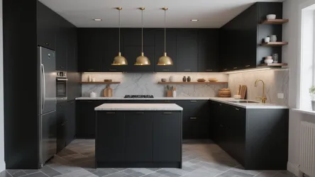Modern Black & Grey Kitchen Ideas