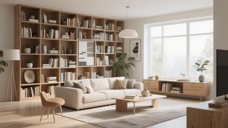 10 Living Room Bookshelves Decorating Ideas