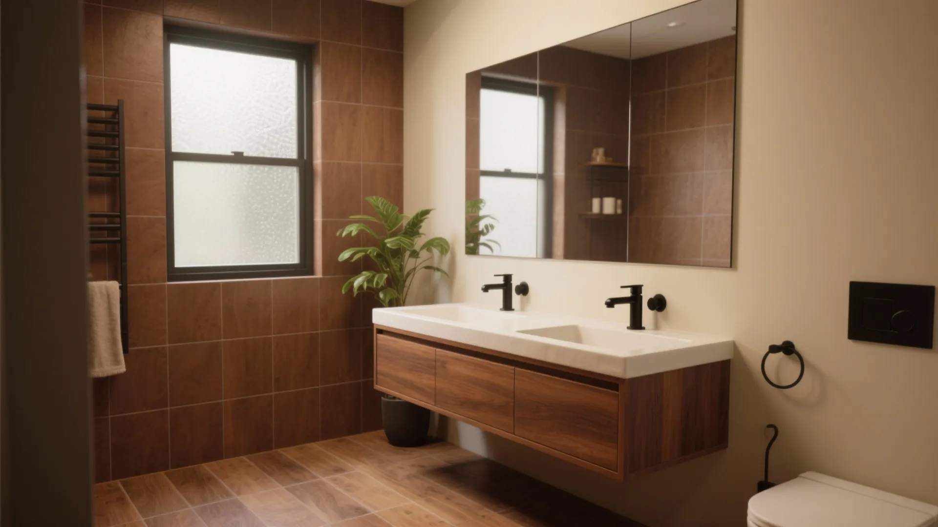Modern Brown Bathroom Decor: 5 Stylish Ideas: Small bathrooms, big ideas — warm brown palettes that feel luxe, cozy, and practical