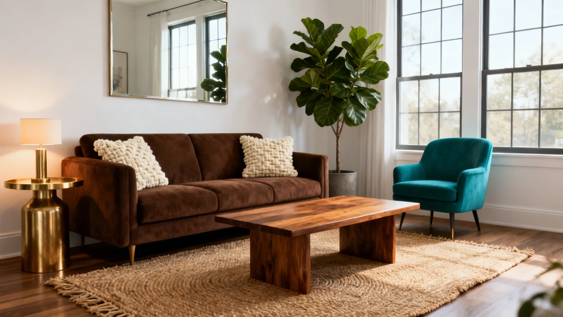 5 Fresh Decorating Ideas for Brown Living Rooms