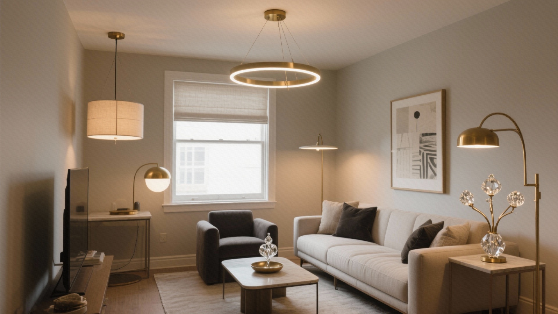 Small Living Room Feels Dark? Modern Chandelier Layout Fix
