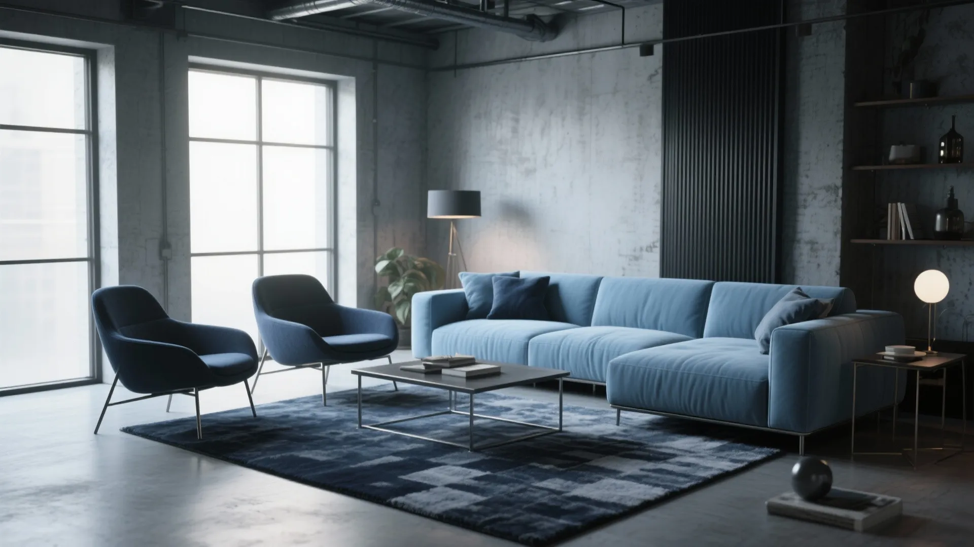 3. Modern Contrast with Dark Accents