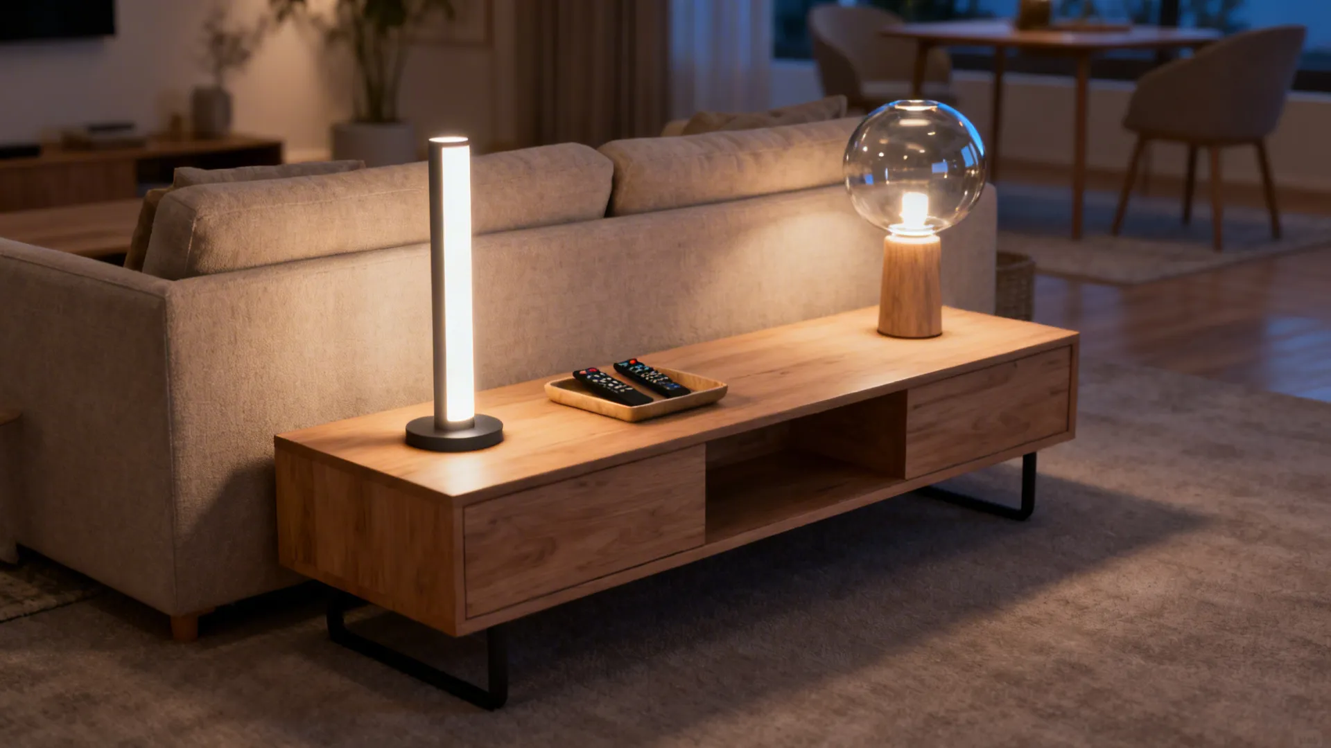Modern End Table Lamps — 5 Bright Ideas: Small lighting updates that make your living room look bigger, cozier, and downright stylish