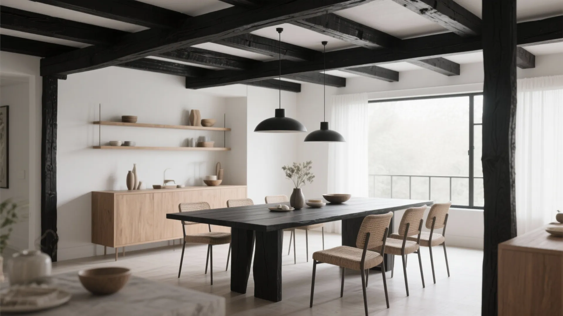 4. Exposed Beams with Modern Twist