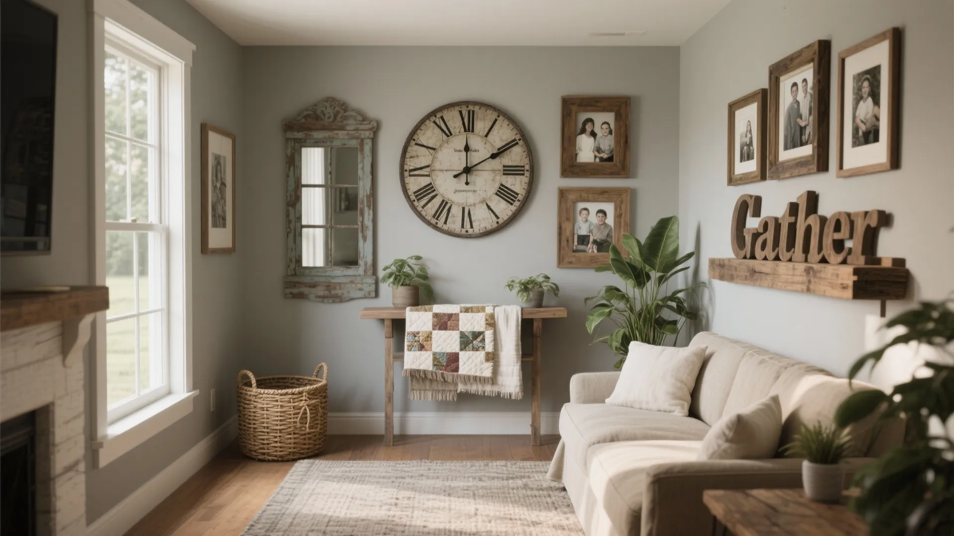 Modern Farmhouse Wall Art Ideas (5): 5 practical modern farmhouse wall art ideas to transform your living room with charm and function