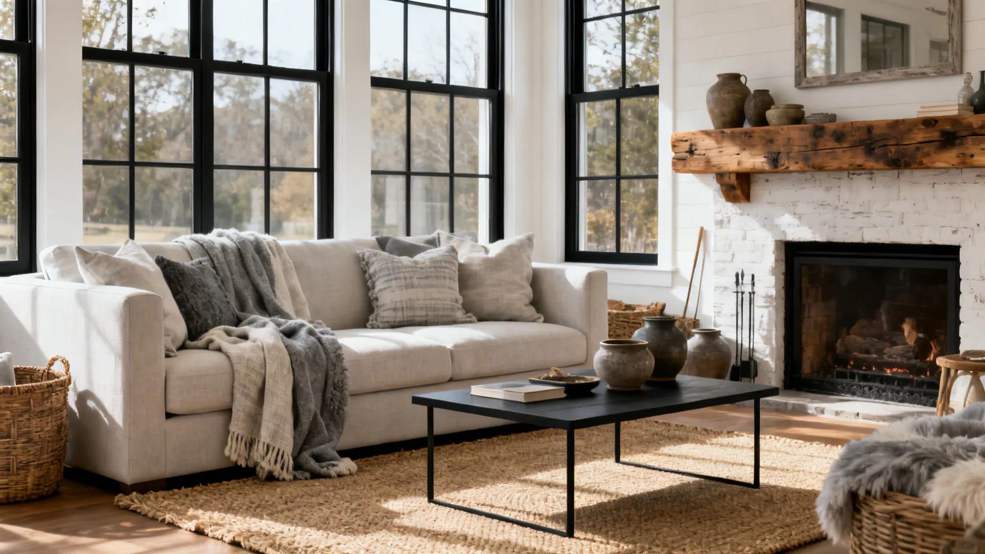 Rustic Modern Farmhouse Living Room: 5 Inspo Ideas