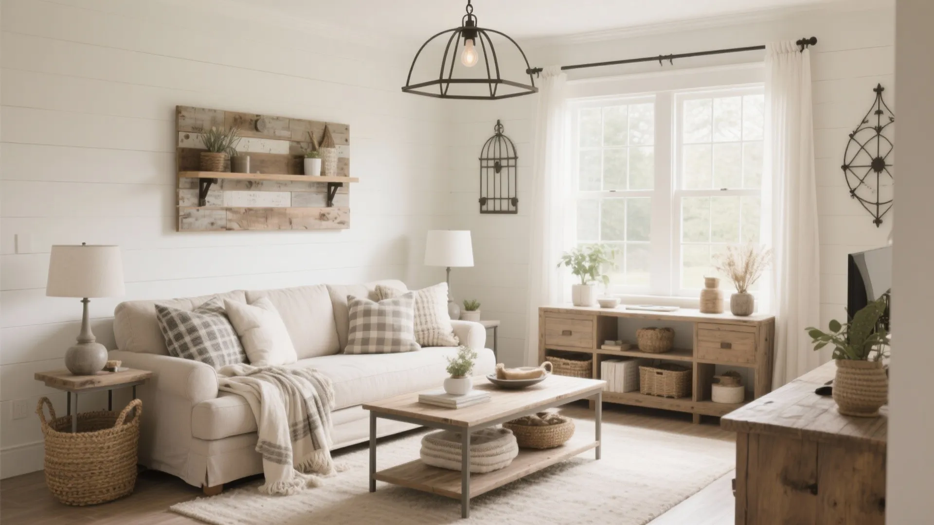 10 Modern Farmhouse Living Room Wall Decor Ideas: Bring warmth and character to your home with these expert-approved modern farmhouse wall decor ideas