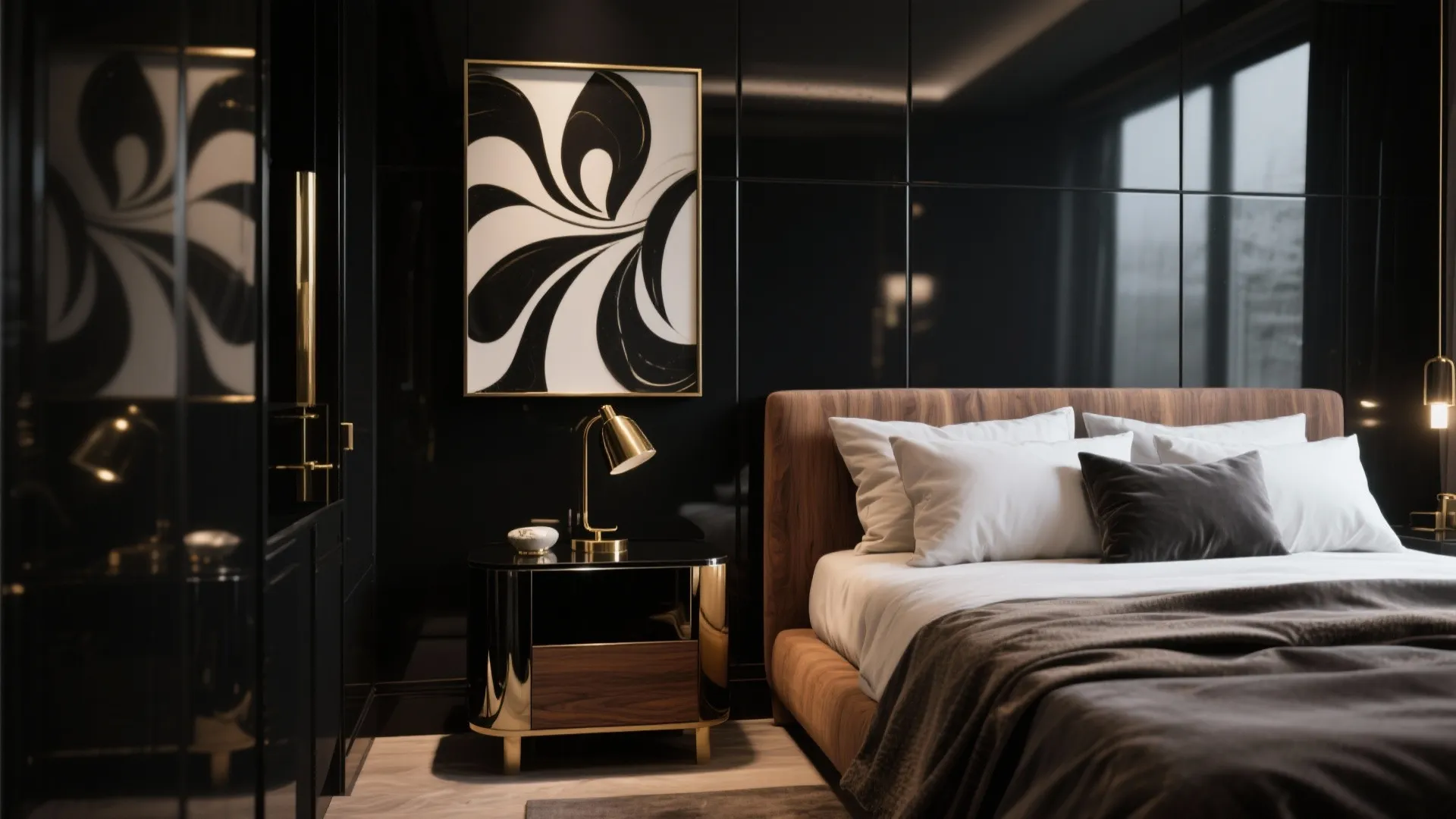 5. High-Contrast Modern Glam