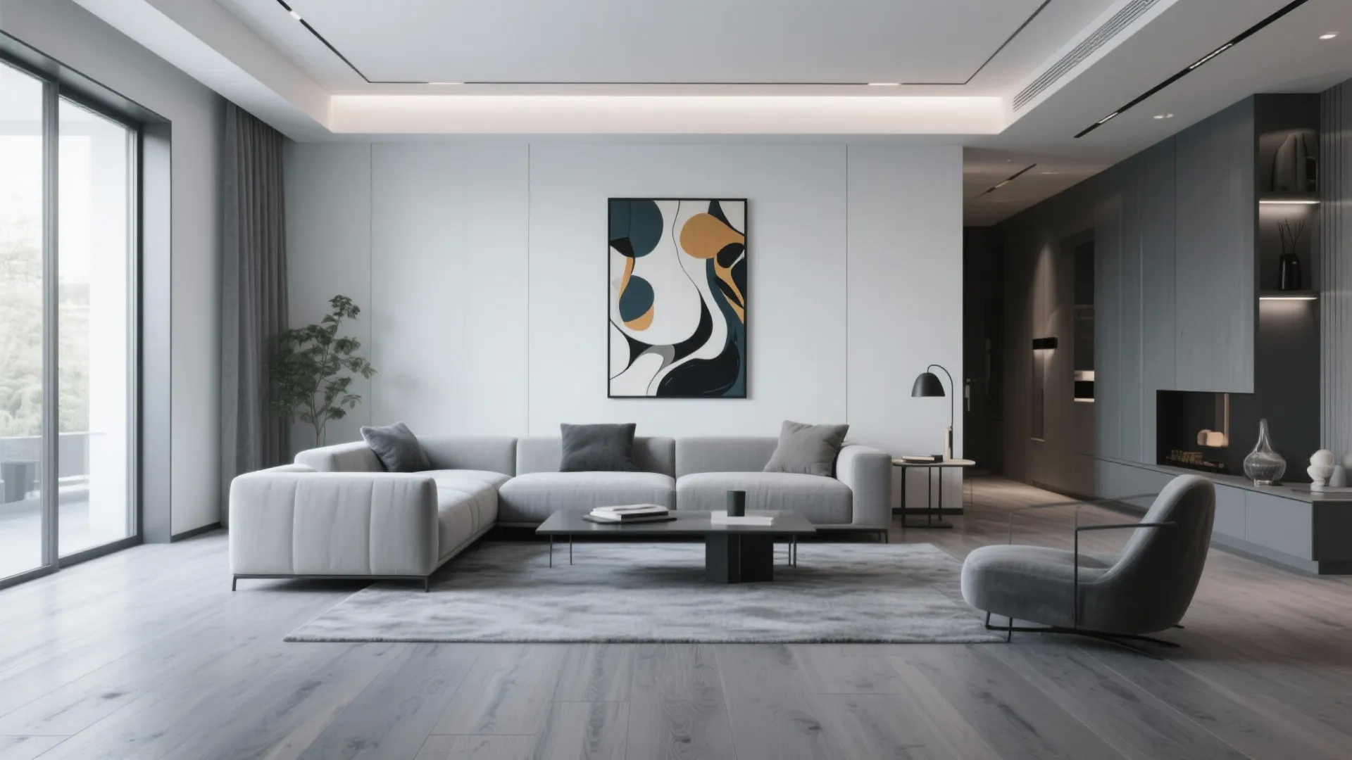 3. Sleek Modern Grey Wash