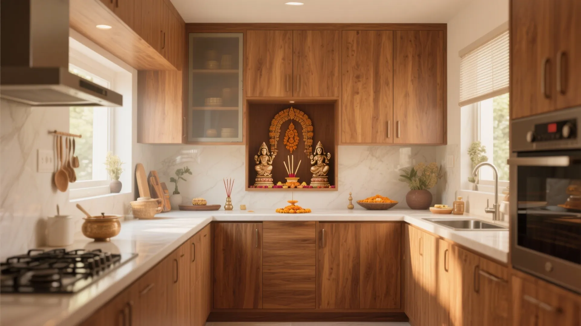 5 Pooja Room Ideas in Kitchen: Creative and Functional Ways to Integrate a Pooja Space into Your Kitchen