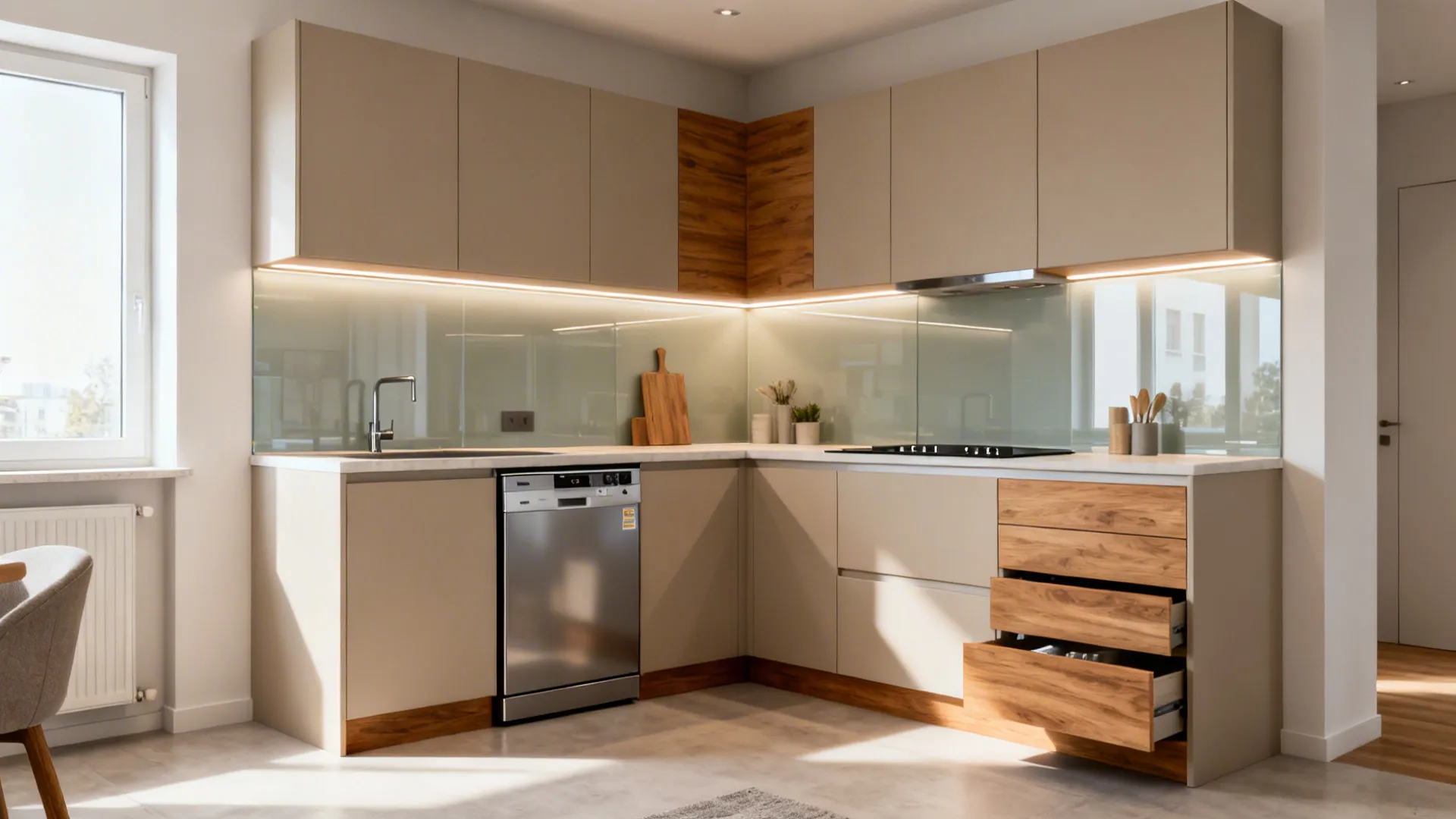 5 Latest L-Shaped Modular Kitchen Designs