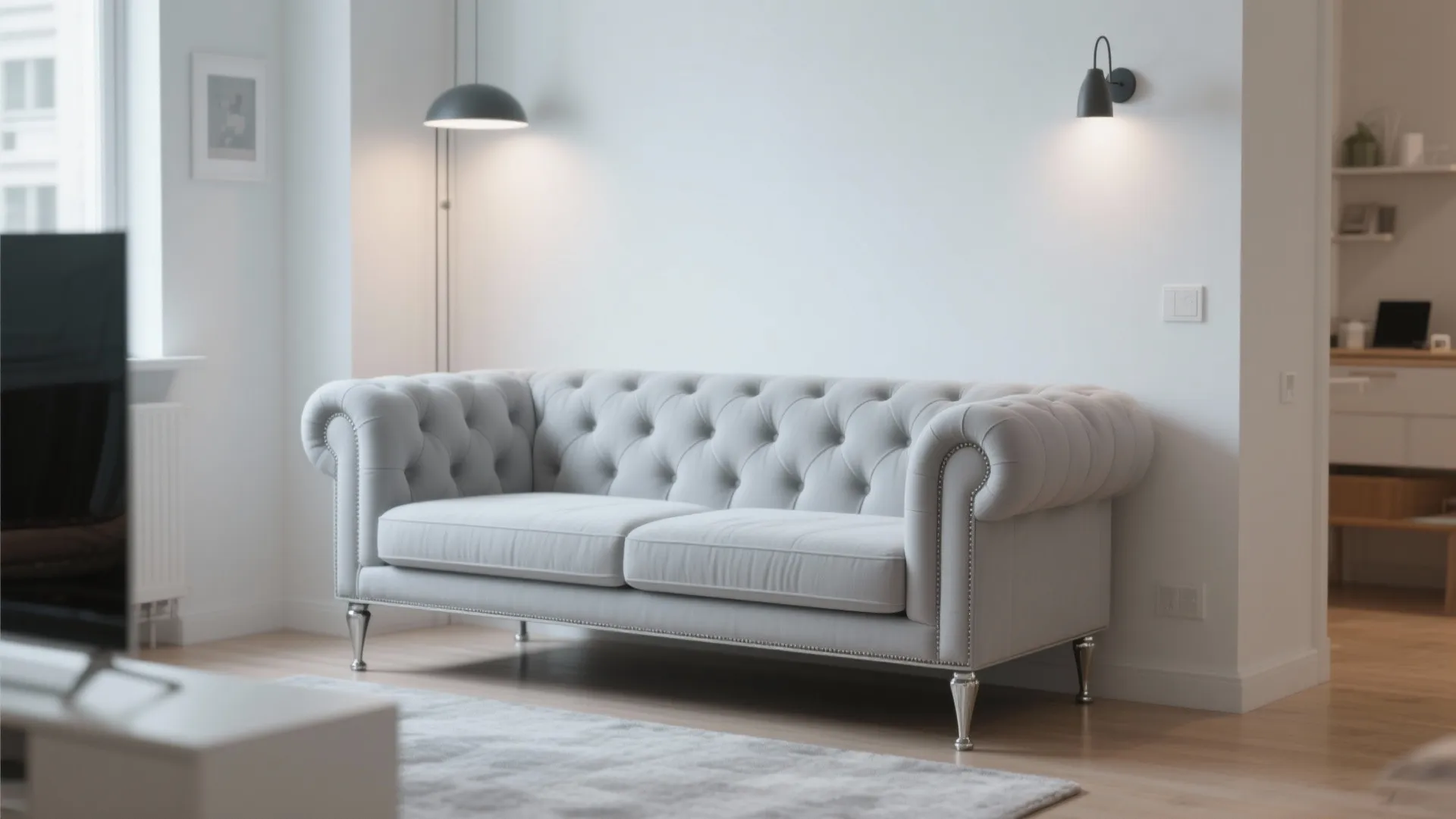 3. Chesterfield with Modern Legs