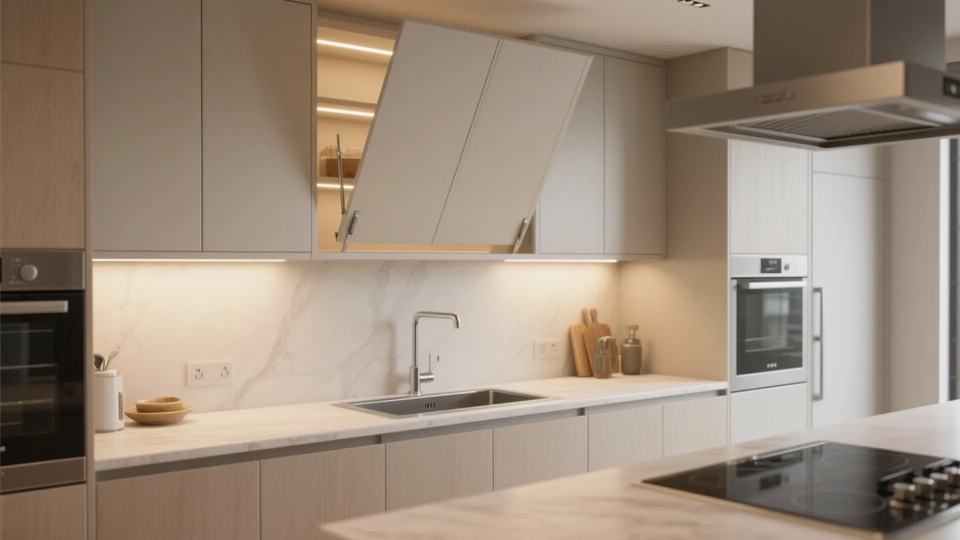 Kitchen Lift Up Cabinet Solutions: Design Meets Function: 1 Minute to Transform Your Kitchen Storage with Lift Up Cabinets