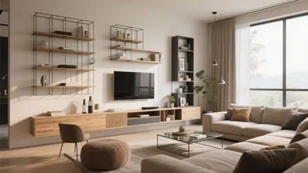 5 Living Room Modern Wall Shelves Ideas