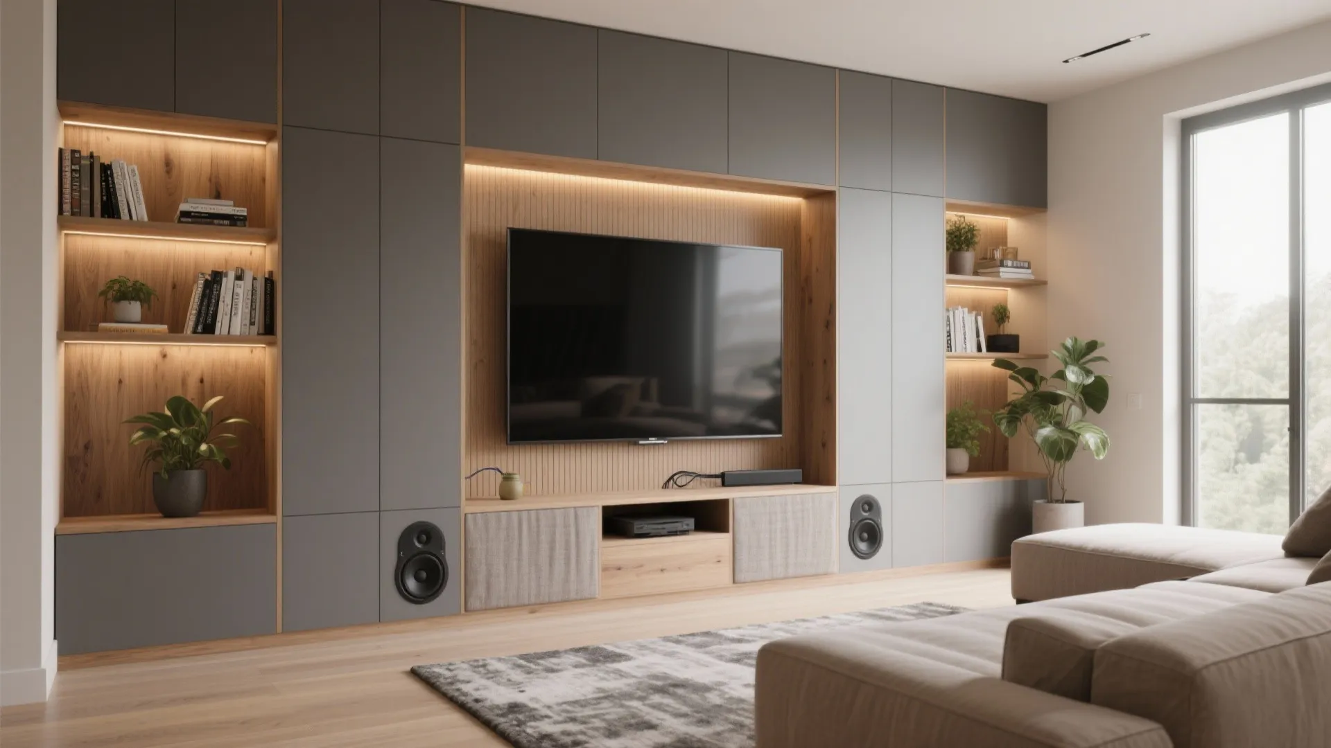 DIY Media Wall Plans: Transform Your Living Room: 1 Minute to a Sleek Entertainment Center Setup