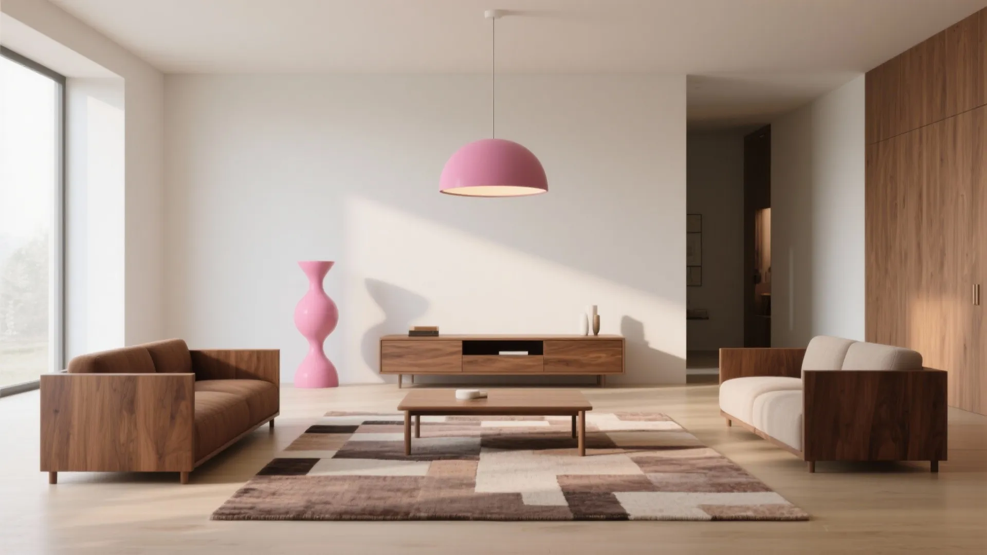 5. Modern Minimal with Pink Accents