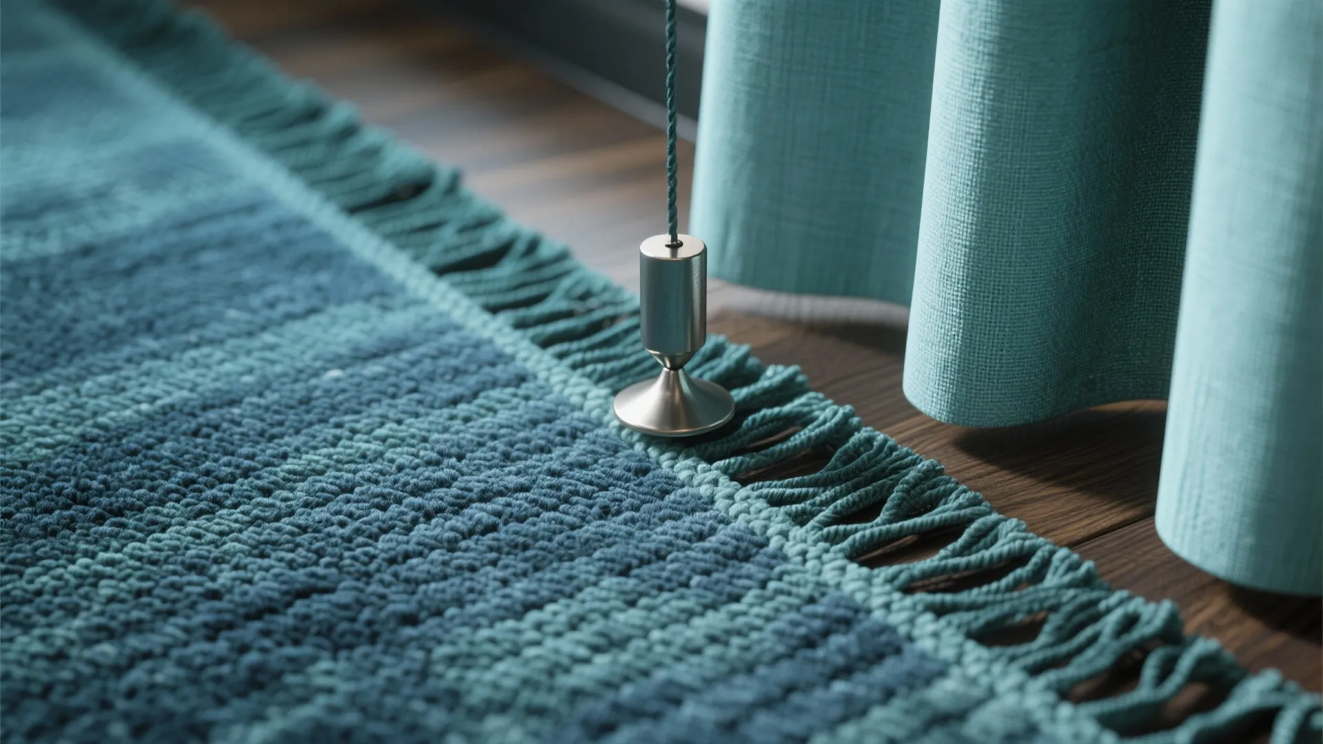 5. Modern Monochrome: Blue-Green Textures