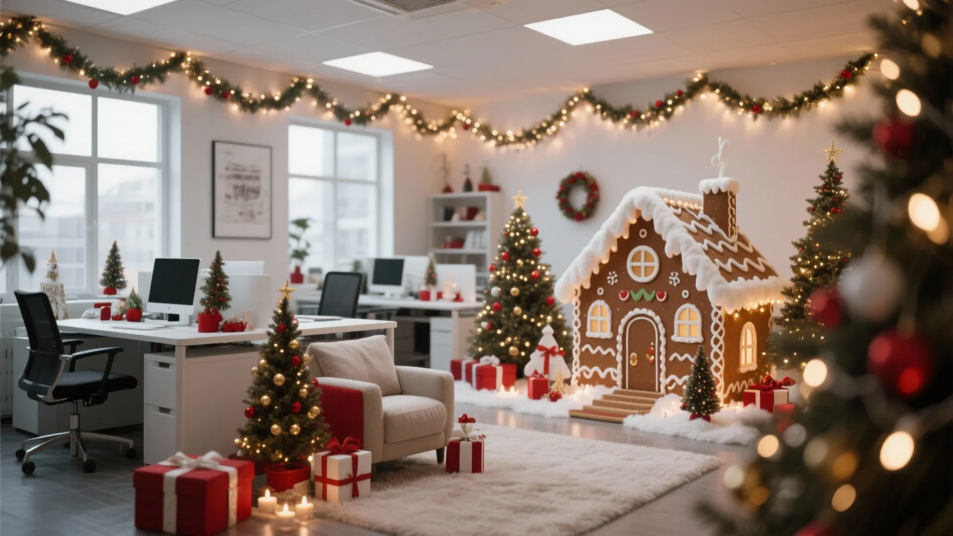 10 Office Christmas Decorating Ideas for a Festive Workspace: Bring the holiday spirit into your office with creative and cozy decor ideas from my design experiences