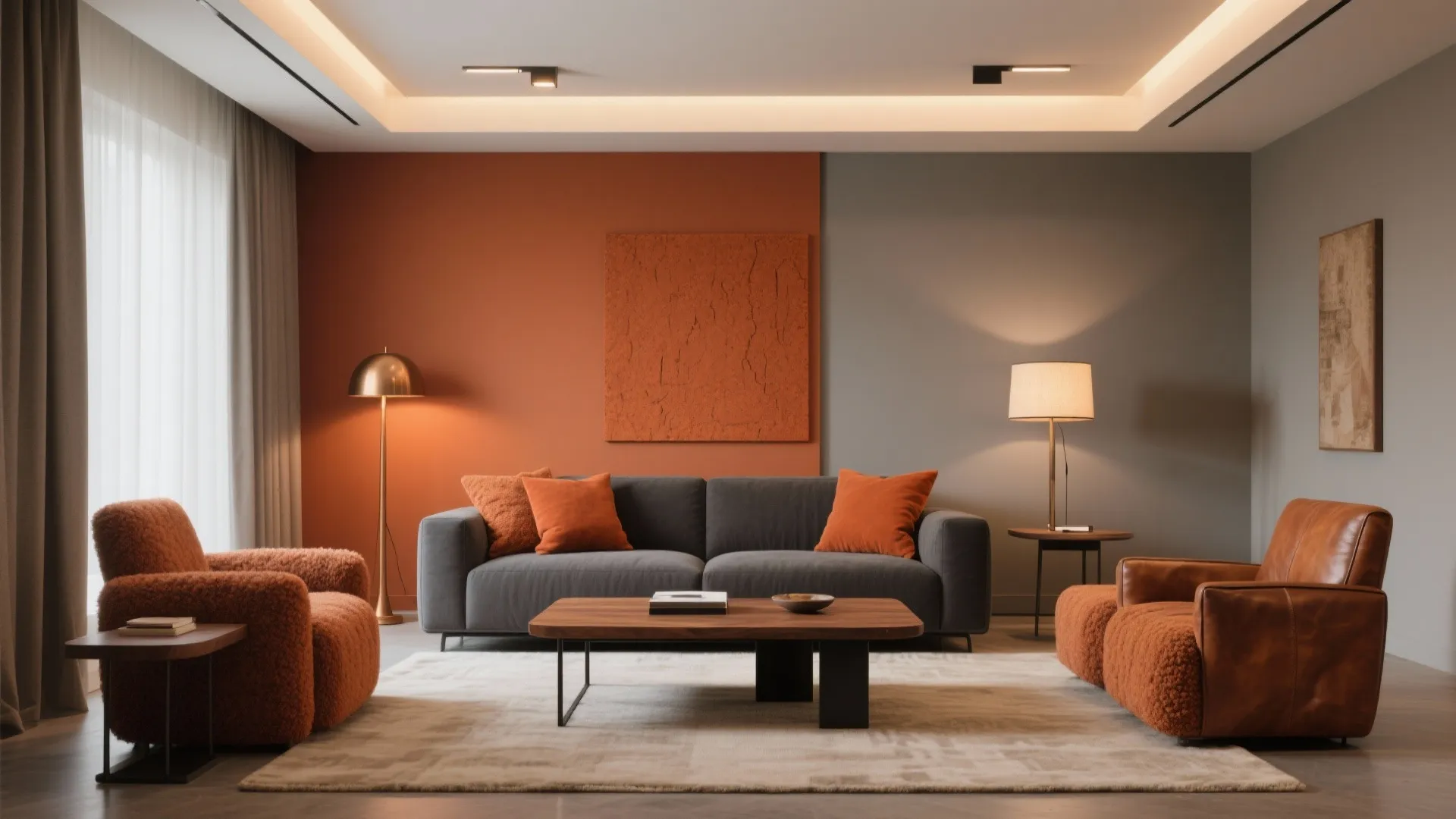 Modern Orange Living Room Design Ideas for a Stylish Home: 1 Minute to Transform Your Space with Modern Orange Accents