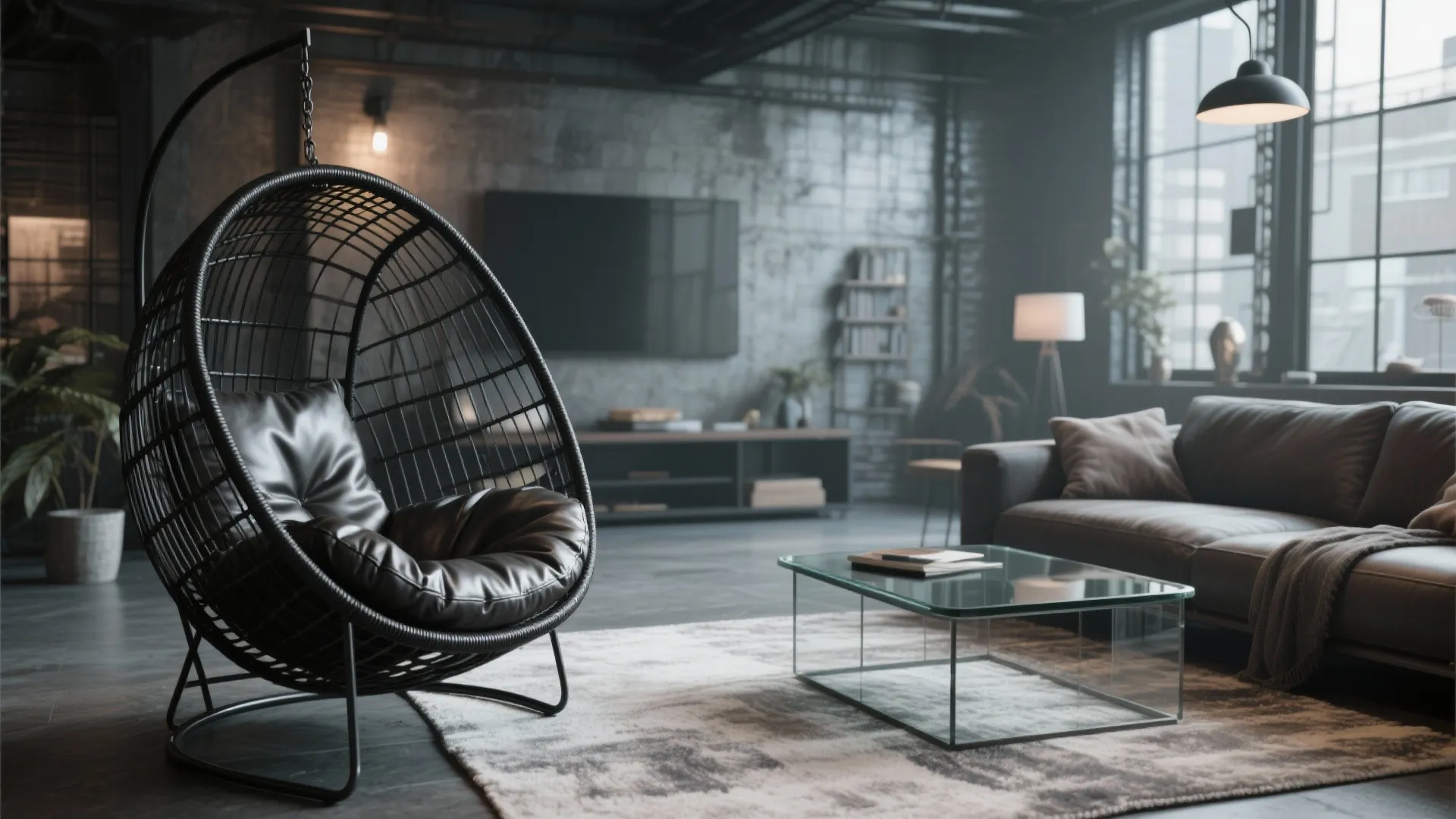 5. Modern Frame with Leather Cushion