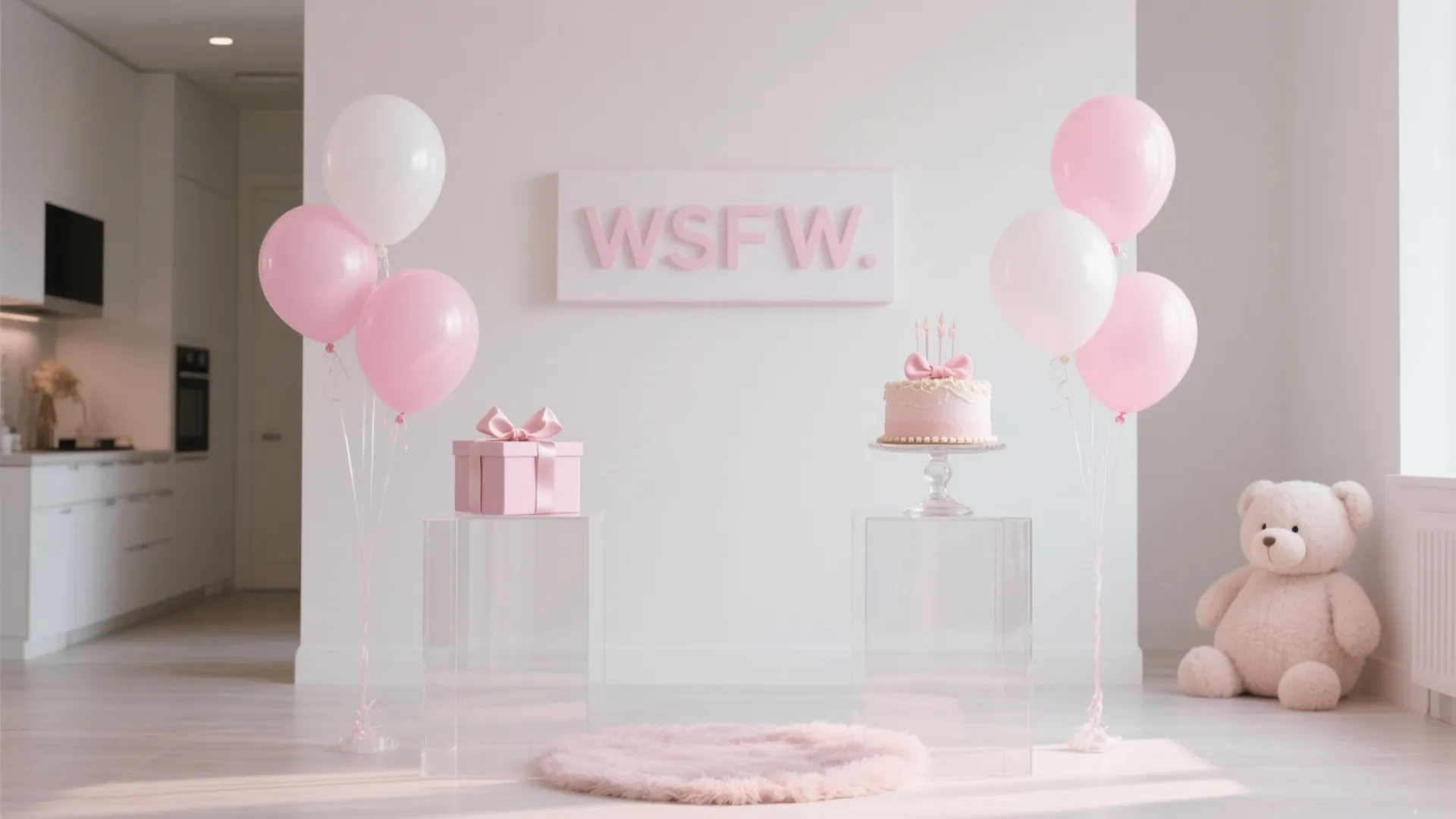 Minimalist Pink-and-White Modern Chic