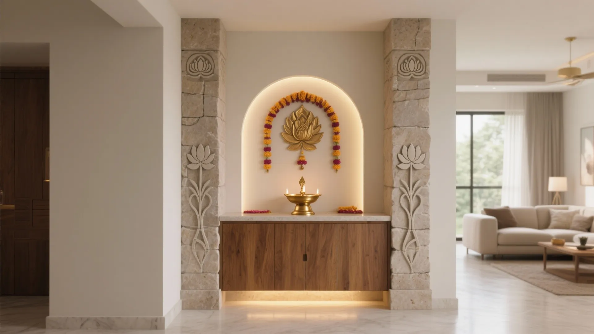 Pooja room pillar design: 5 smart ideas that elevate small spaces