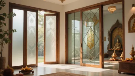 5 Puja Room Glass Door Design Ideas