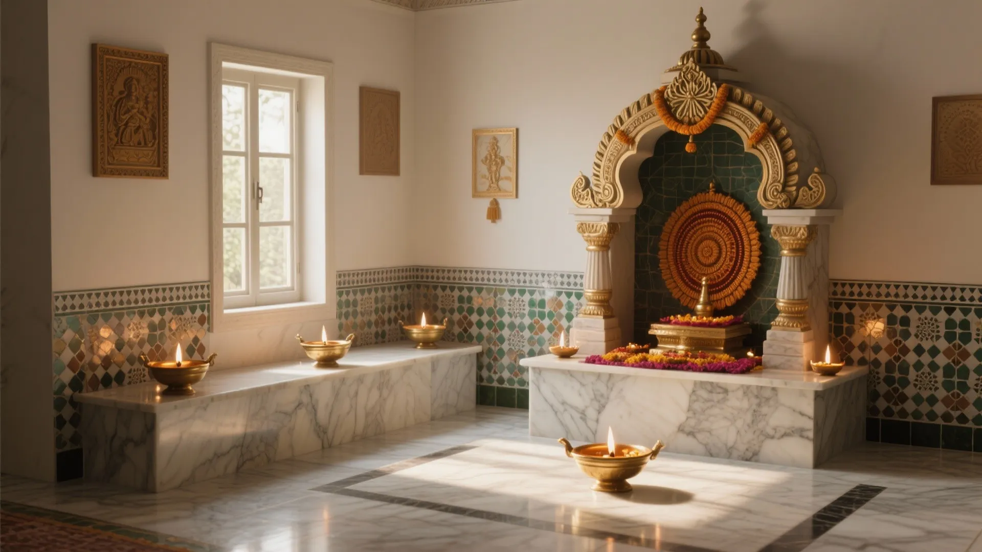5 Puja Room Tile Design Ideas: Transform Your Sacred Space with These Five Inspiring Tile Design Concepts