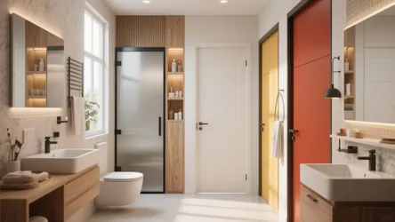 5 Modern PVC Bathroom Door Designs