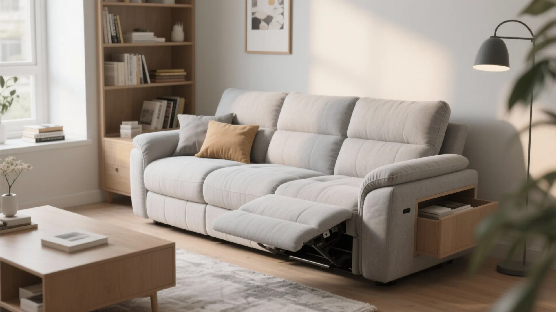 Recliner with Hidden Features