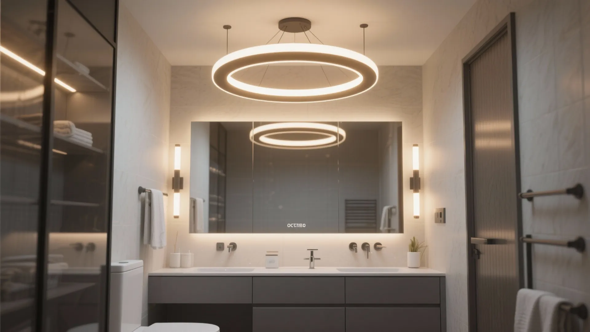 4. Modern ring or LED chandeliers